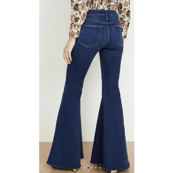 Frame Le High Super Flare Jeans Cantine Blue NWOT - Picture 5 of 11